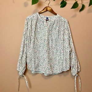 Old Navy Oversized Ditsy Floral Corduroy Top